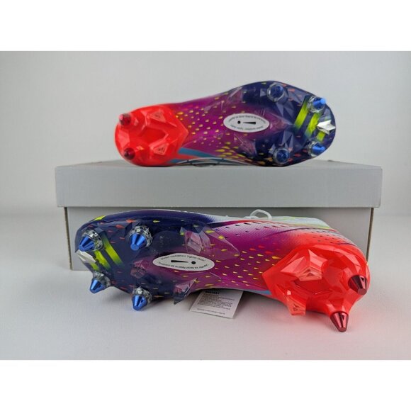 Adidas Predator Edge.1 SG White Yellow Blue Cleats Mens Size 7 Women’s 8 NEW - Picture 3 of 8